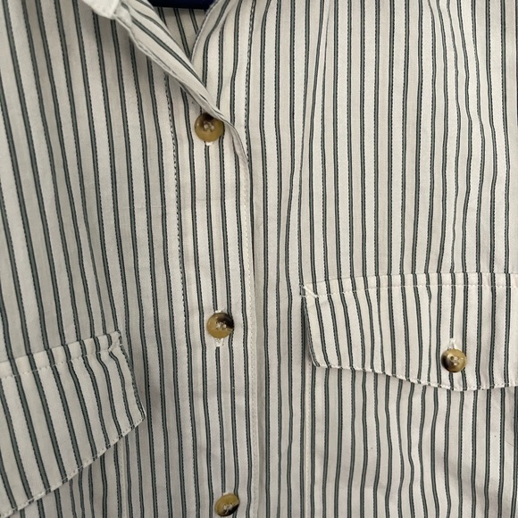 Esprit vintage oversized seersucker button down collared shirt S - Picture 5 of 10
